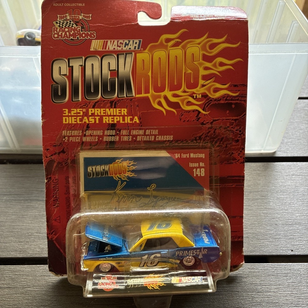 Racing Champions Stock Rods '64 Ford Mustang #148 Limited Edition Blue & Yellow
